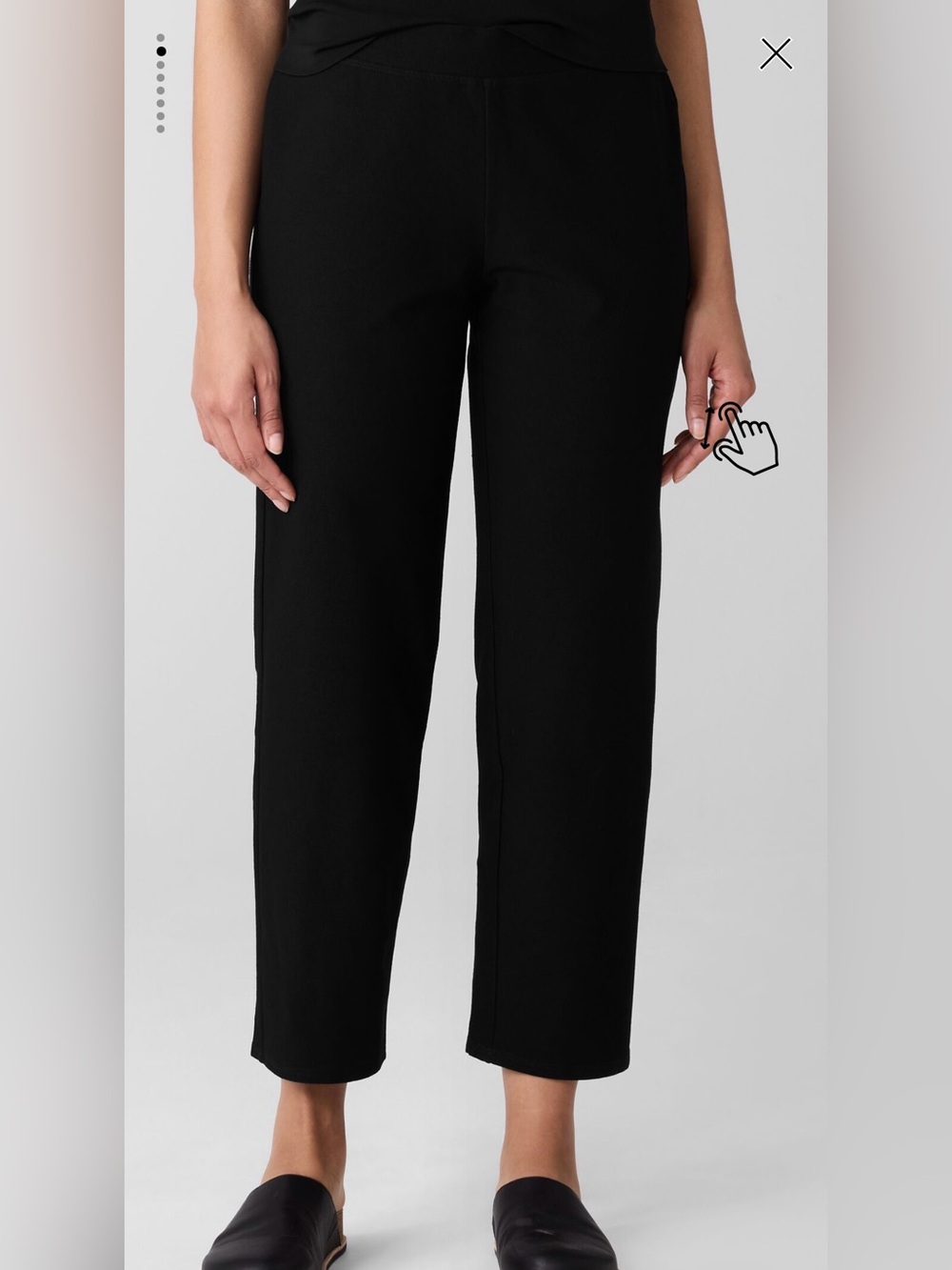 Eileen Fisher Washable Stretch Crepe Straight Pant Petite Large
